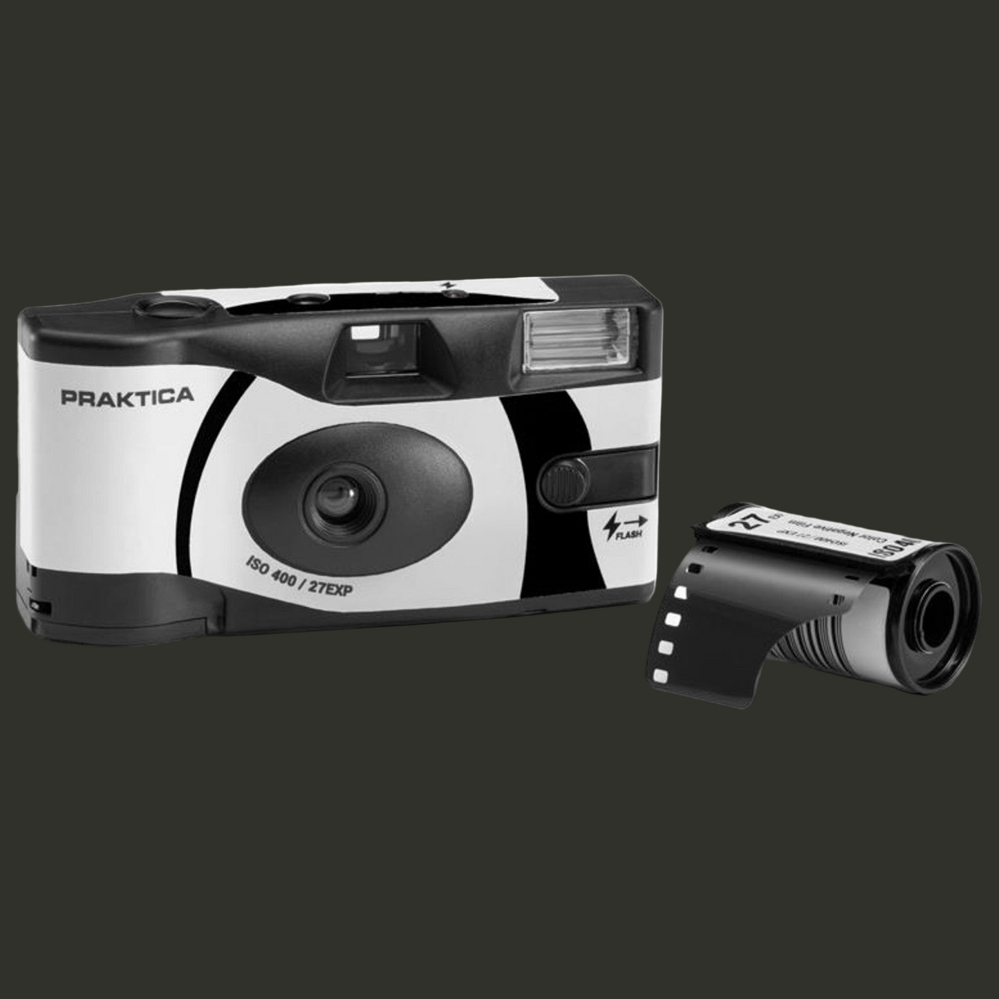 Luxmedia 35mm Disposable Film Camera with Flash - Black & White Film
