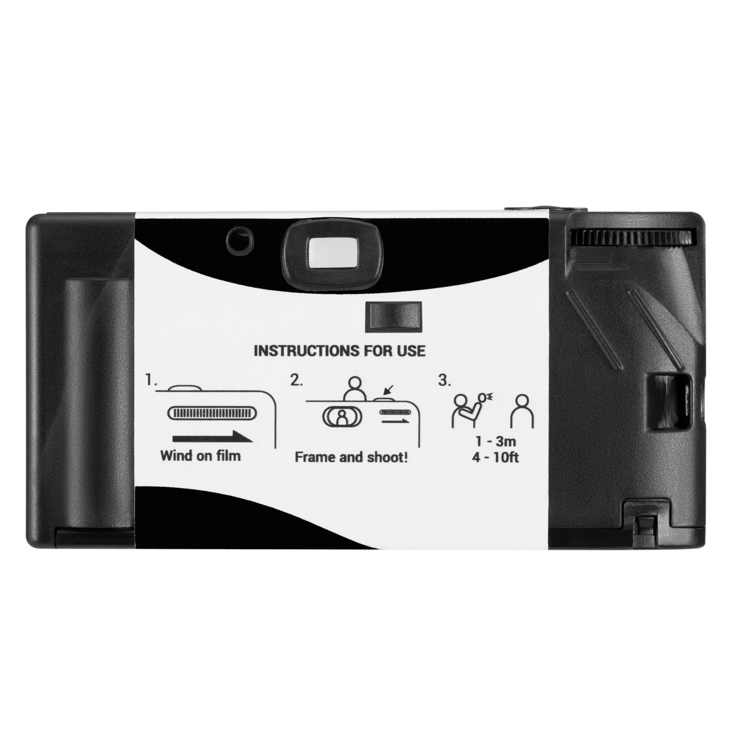 Luxmedia 35mm Disposable Film Camera with Flash - Black & White Film