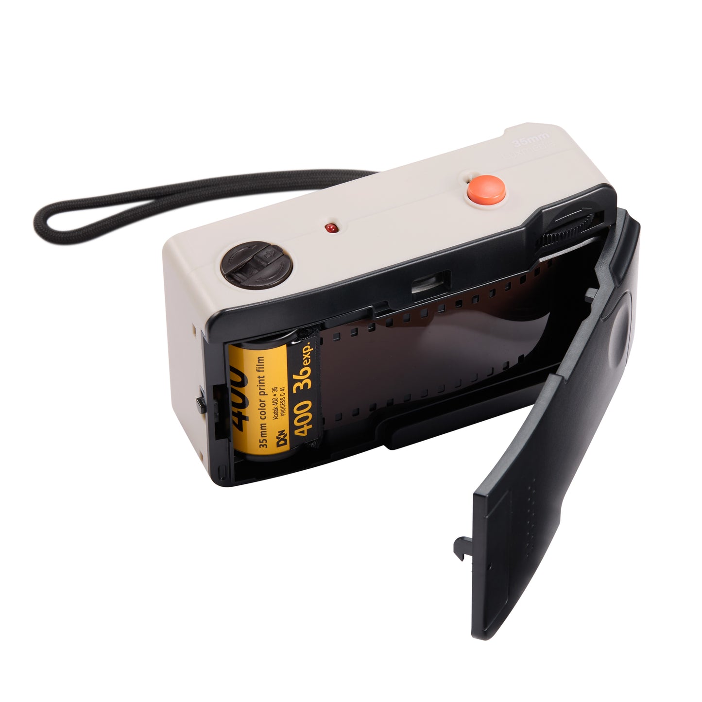 Luxmedia Reusable 35mm Film Camera with Flash - Cream