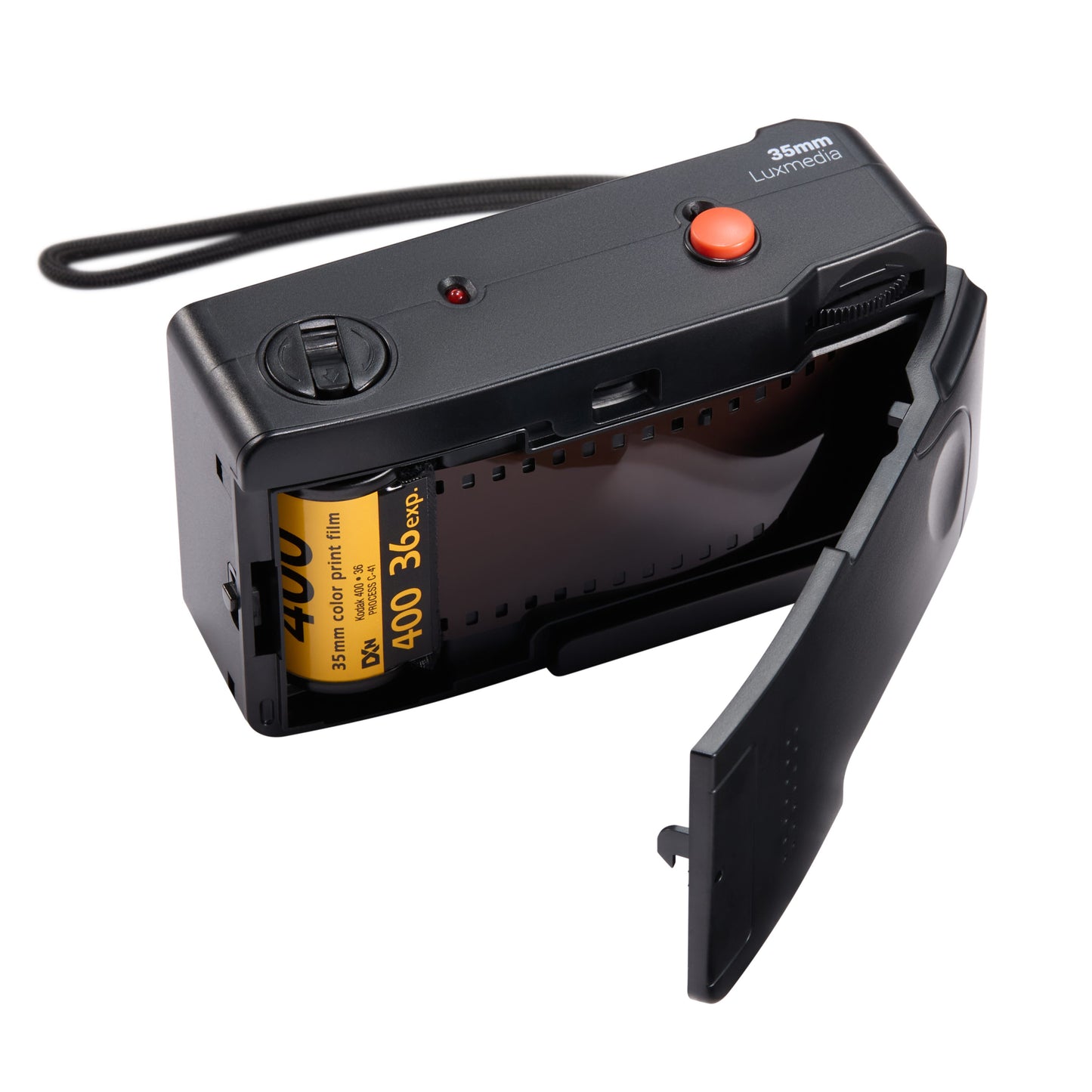 Luxmedia Reusable 35mm Film Camera with Flash - Black