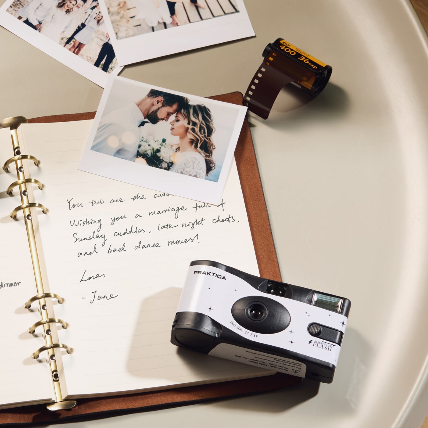 Luxmedia 35mm Disposable Film Camera with Flash - Wedding White