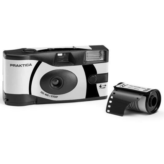 Luxmedia 35mm Disposable Film Camera with Flash - Black & White Film