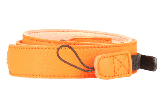 Genuine Leather Camera Neck Strap 1070mm x 20mm Wide - Orange