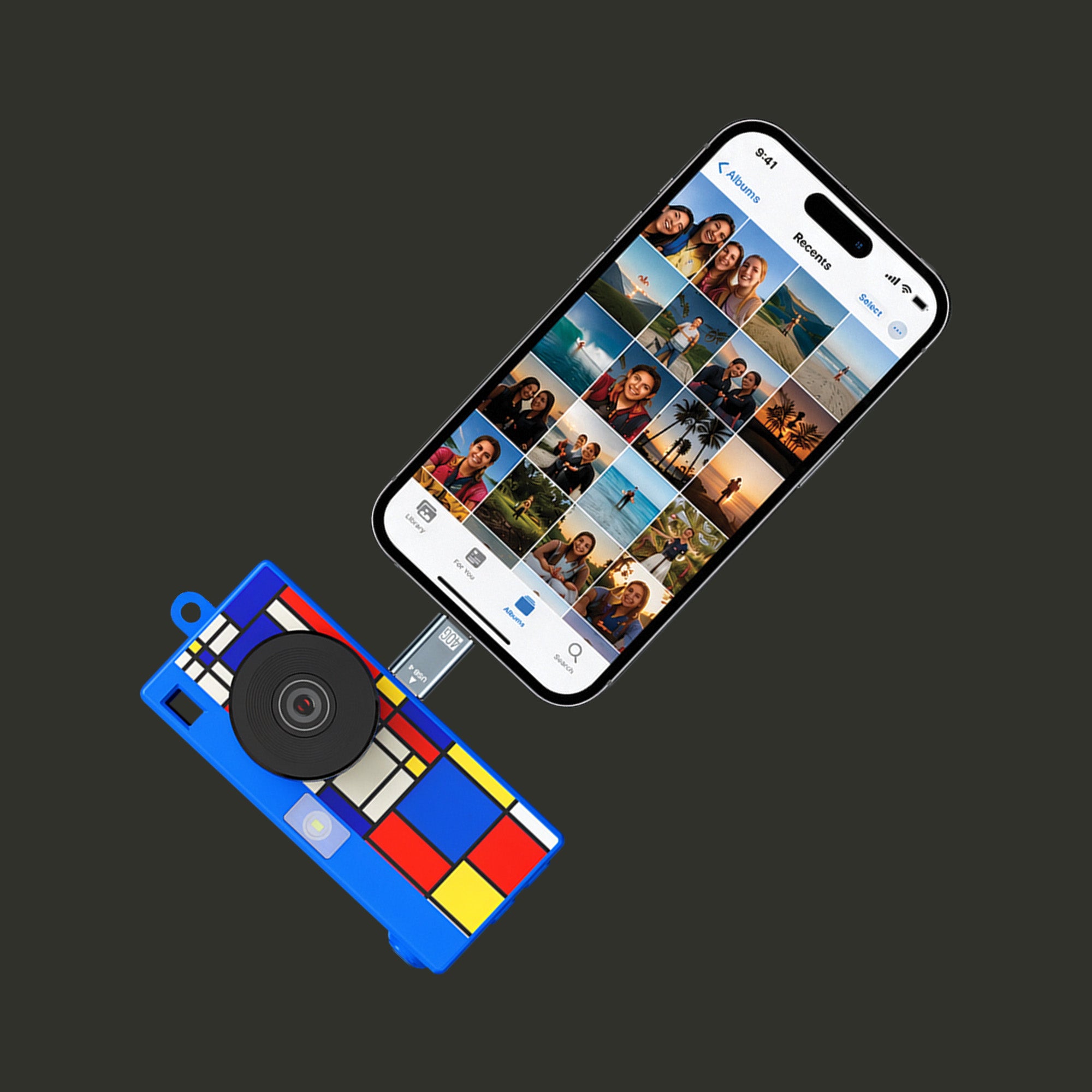 Snap & Go Mini Camera - Blue Print