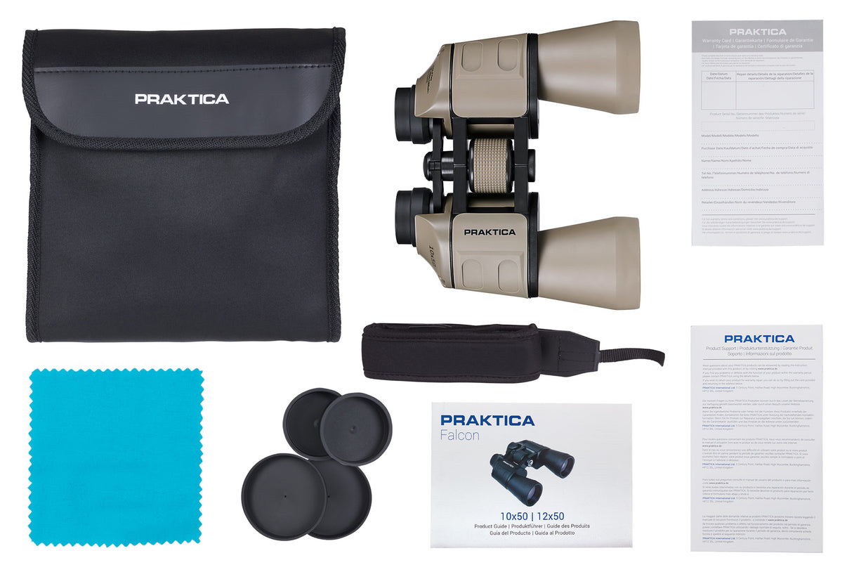 PRAKTICA Falcon 10x50 Binoculars Sand
